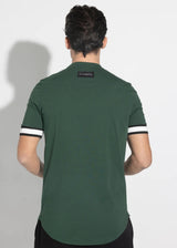 Ανδρική κοντομάνικη μπλούζα Vinyl art clothing - 95370-20 - t-shirt with elastic cuff regular fit πράσινο