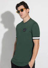 Ανδρική κοντομάνικη μπλούζα Vinyl art clothing - 95370-20 - t-shirt with elastic cuff regular fit πράσινο