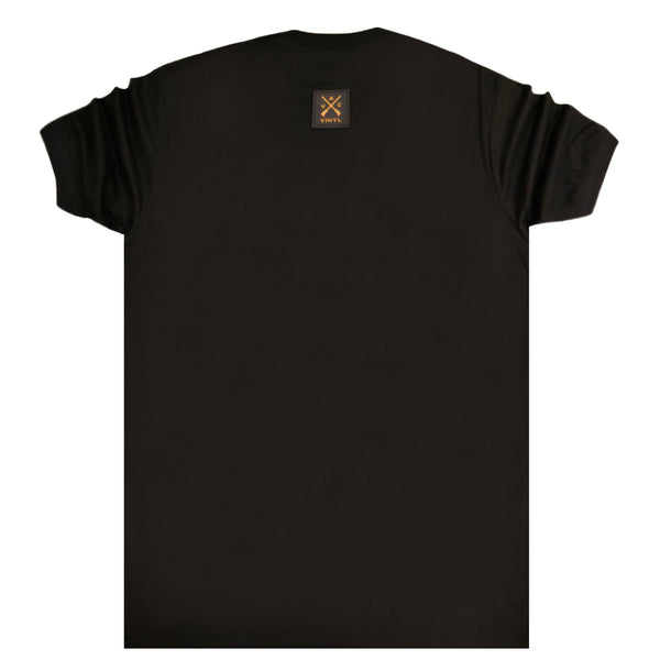 Vinyl art clothing - 96485-01 - empossed print t-shirt - black