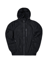 Ανδρικό ελαφρύ αντιανεμικό μπουφάν με κουκούλα - GUF - 9833-A - lightwearing jacket slim fit jacket μαύρο