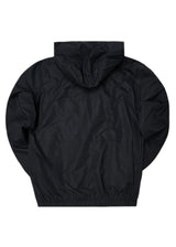 Ανδρικό ελαφρύ αντιανεμικό μπουφάν με κουκούλα - GUF - 9833-A - lightwearing jacket slim fit jacket μαύρο