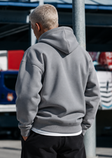 TWO BROTHERS Ανδρική ζακέτα φούτερ με κουκούλα basic logo zip-up - Ice BF-26910