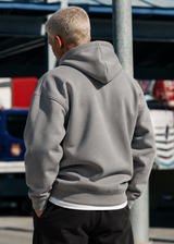 TWO BROTHERS Ανδρική ζακέτα φούτερ με κουκούλα basic logo zip-up - Ice BF-26910