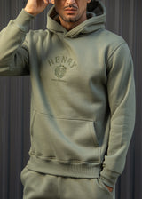 Ανδρικό φούτερ με κουκούλα Henry Clothing-3-752-Henry logo hoodie χακί