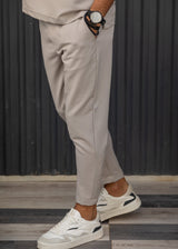 Ανδρικό φθινοπωρινό παντελόνι Henry clothing-8-120-simple oversized pants μπεζ