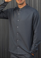 Ανδρικό μακρυμάνικο πουκάμισο - Henry clothing-9-120-mao shirt γκρι