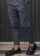 Ανδρικό φθινοπωρινό παντελόνι Henry clothing-8-120-simple oversized pants γκρι