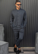 Ανδρικό φθινοπωρινό παντελόνι Henry clothing-8-120-simple oversized pants γκρι