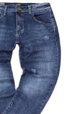 Ανδρικό τζιν παντελόνι - GUF - AF1180C- casual jeans regular fit μπλε