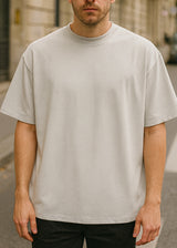 Ανδρική κοντομάνικη μπλούζα Tony Couper- B25/1 - fabric oversized t-shirt γκρι