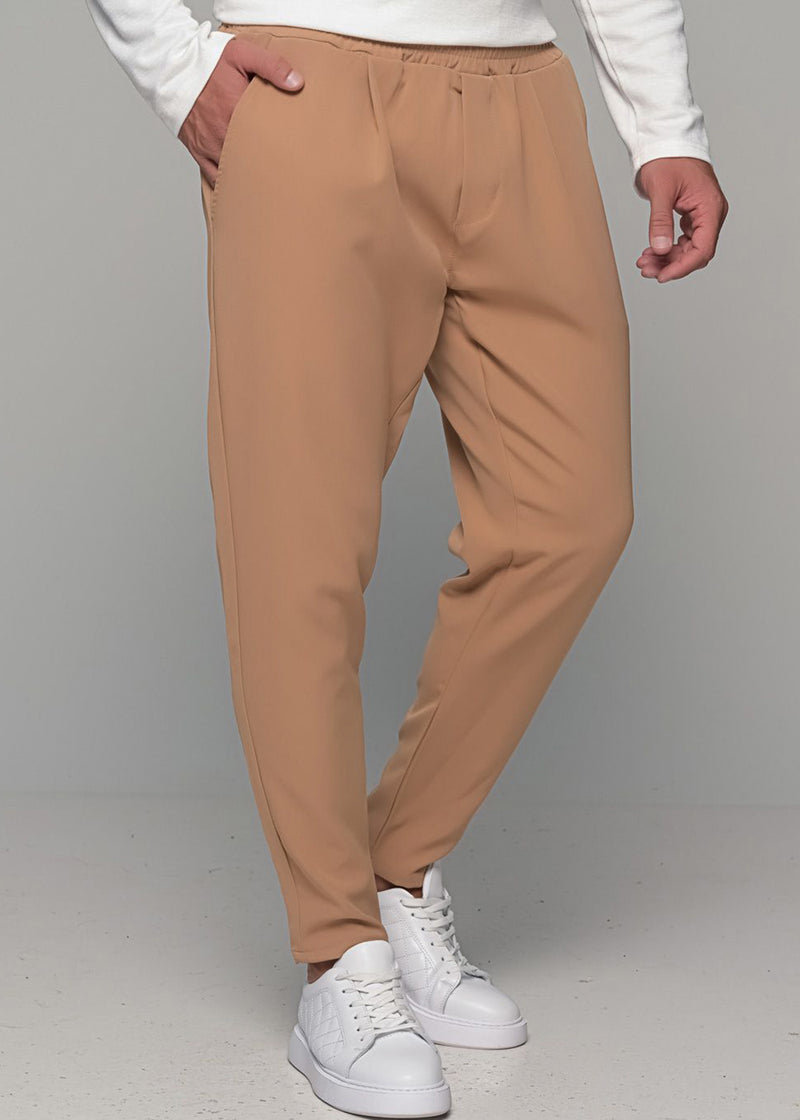 Ανδρικό υφασμάτινο παντελόνι Ben Tailor - BENT.1124 - MONACO fabric pants light brown