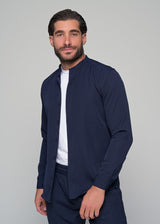 Ανδρικό μακρυμάνικο πουκάμισο μάο  Ben Tailor - BENT.1138 - MONACO mao shirt σκούρο μπλε