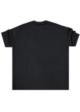 Ανδρική κοντομάνικη μπλούζα ριπ-Two Brothers-BF-25840-black