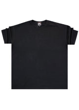 Ανδρική κοντομάνικη μπλούζα ριπ-Two Brothers-BF-25840-black