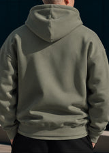 Ανδρική ζακέτα φούτερ με κουκούλα Two Brothers clothing -BF-25910-basic logo zip-up hoodie -khaki