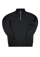 TWO BROTHERS Ανδρικό μακρυμάνικο φούτερ Half Zip - Μαύρο BF-26400