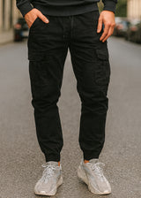 Ανδρικό cargo Παντελόνι GUF - BF-6636-1 - fabric cargo μαύρο