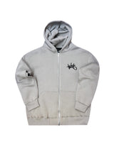 TWO BROTHERS Ανδρική ζακέτα φούτερ με κουκούλα basic logo zip-up - Ice BF-26910