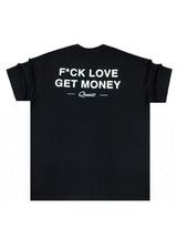 QUEST CLOTHING Ανδρική κοντομάνικη μπλούζα μαύρη LOVE BL-22