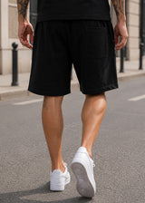 QUEST CLOTHING Ανδρική βερμούδα μαύρη Original Text BL-53-black