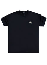 Ανδρική κοντομάνικη μπλούζα Two Brothers - BT-25790- take control oversized μαύρο