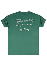 Ανδρική κοντομάνικη μπλούζα Two Brothers - BT-25790- take control oversized πράσινο