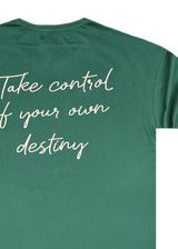 Ανδρική κοντομάνικη μπλούζα Two Brothers - BT-25790- take control oversized πράσινο