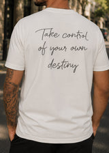 TWO BROTHERS - Ανδρικό t-shirt regular fit - Εκρού BT-25790
