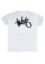 Ανδρική κοντομάνικη μπλούζα Two Brothers -BT-25800 - graffiti sign ovesized λευκό