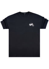 Ανδρική κοντομάνικη μπλούζα Two Brothers -BT-25800 - graffiti sign oversized μαύρο