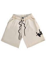Ανδρική βερμούδα φούτερ Two Brothers - BT-25870 - graffiti logo μπεζ