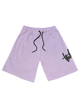 Ανδρική βερμούδα φούτερ Two Brothers - BT-25870 - graffiti logo λιλά