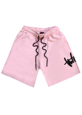 Ανδρική βερμούδα φούτερ Two Brothers - BT-25870 - graffiti logo ροζ