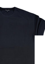 Ανδρική κοντομάνικη μπλούζα Two Brothers -BT-25930 - wafla oversized μαύρο