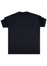 Ανδρική κοντομάνικη μπλούζα Two Brothers -BT-25930 - wafla oversized μαύρο