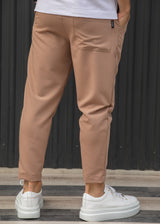 Ανδρικό ανοιξιάτικο παντελόνι Henry clothing - 8-102 - simple oversized pants σκούρο κάμελ