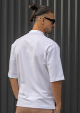 Ανδρικό κοντομάνικο πουκάμισο - Henry clothing - 9-100 - mao shirt λευκό