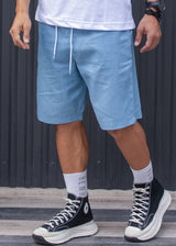HENRY CLOTHING Ανδρική βερμούδα υφασμάτινη τύπου τζιν 8-112-ciel
