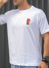Ανδρική κοντομάνικη μπλούζα Henry clothing - 3-728 - los angeles bear regular fit t-shirt λευκό