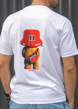 Ανδρική κοντομάνικη μπλούζα Henry clothing - 3-728 - los angeles bear regular fit t-shirt λευκό