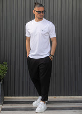 Ανδρική κοντομάνικη μπλούζα Henry clothing - 3-740 - street style t-shirt λευκό