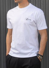 Ανδρική κοντομάνικη μπλούζα Henry clothing - 3-740 - street style t-shirt λευκό