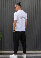 Ανδρική κοντομάνικη μπλούζα Henry clothing - 3-740 - street style t-shirt λευκό