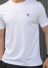 Ανδρική κοντομάνικη μπλούζα Henry clothing - 3-730 - basic logo t- shirt λευκό
