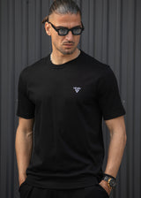 Ανδρική κοντομάνικη μπλούζα Henry clothing - 3-730 - basic logo t- shirt μαύρο
