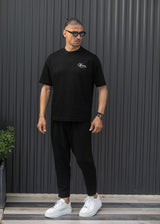 Ανδρική κοντομάνικη μπλούζα Henry clothing - 3-740 - street style t-shirt μαύρο