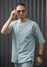 Ανδρικό κοντομάνικο πουκάμισο - Henry clothing - 9-100 - mao shirt μέντα