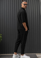 Ανδρικό ανοιξιάτικο παντελόνι Henry clothing - 8-102 - simple oversized pants μαύρο