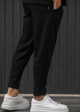 Ανδρικό φθινοπωρινό παντελόνι Henry clothing - 8-120- simple oversized pants μαύρο