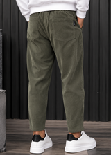 HENRY CLOTHING Ανδρικό παντελόνι κοτλέ χακί 8-032-khaki